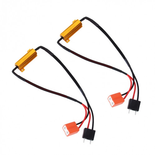 2 PCS H7 50W 6 Ohms Résistance de charge Car Canbus Error Canceller Decoder Cable SH404273-36