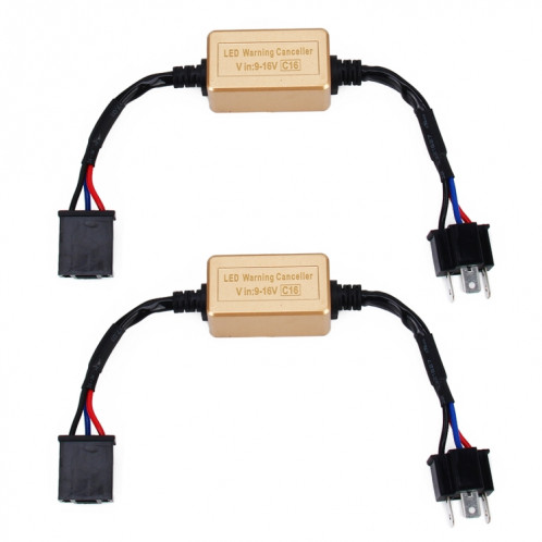 2 pièces H4 phare LED Canbus ordinateur sans erreur avertissement annuleur résistance décodeurs faisceau de condensateur Anti-scintillement SH4062977-35