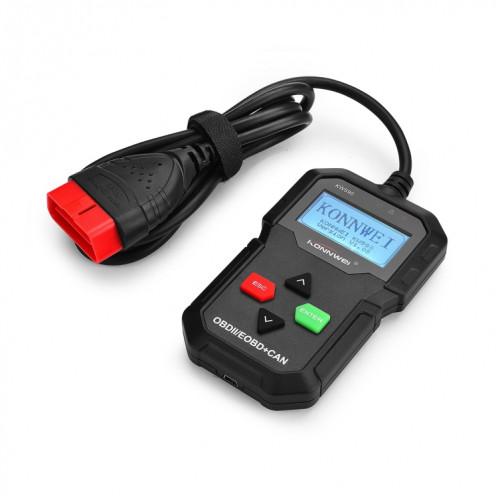 KW590 Mini OBDII voiture Auto diagnostic outils de balayage Auto Scan adaptateur outil de balayage (peut seulement détecter 12V essence voiture) (Noir) SK239B1621-37