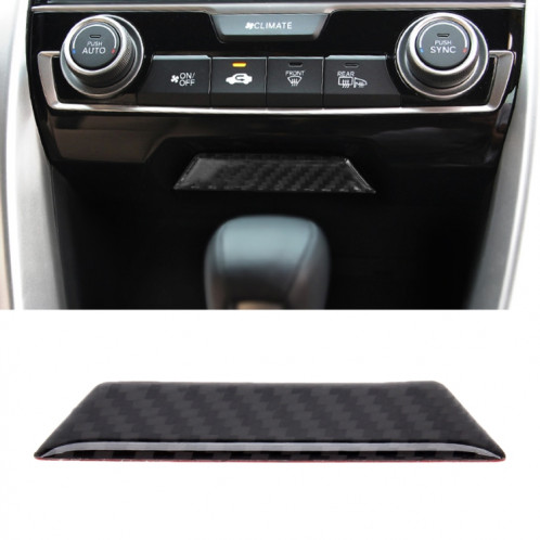 Autocollant décoratif de panneau de changement de vitesse de commande centrale de garniture de fibre de carbone pour Honda Civic 10ème génération SH453847-36