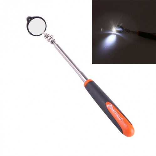 Châssis de voiture rétractable Miroir d'inspection télescopique avec 1 LED de LED PCS 3mm, Diamètre du miroir: 32mm, Longueur d'expansion maximale: 905mm SC52693-311