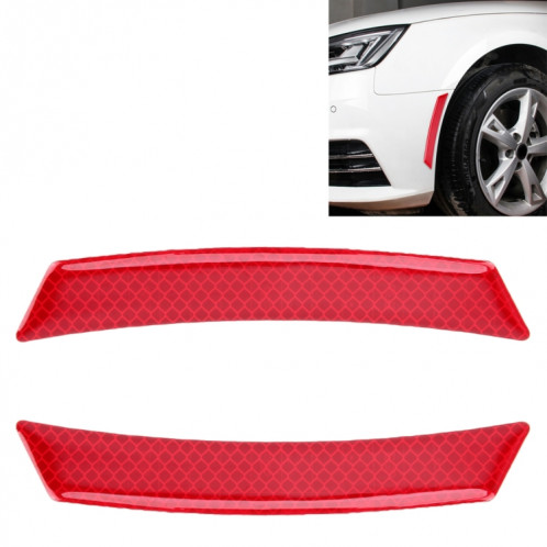 2 pcs auto-styling roue sourcil autocollant décoratif bande décorative (rouge) SH328R683-37