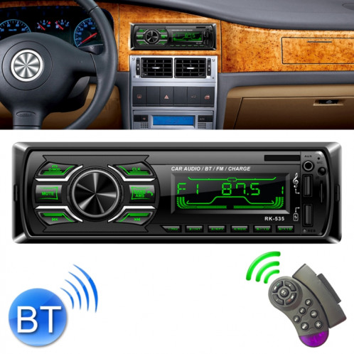 Lecteur audio MP3 Radio stéréo de voiture RK-535 avec télécommande, prise en charge des appels mains libres Bluetooth / fente FM / USB / SD SH5675952-314
