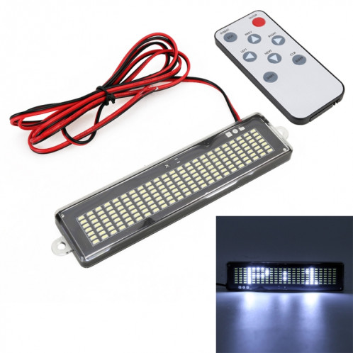 DC 12V voiture LED panneau de message de vitrine programmable panneau d'éclairage d'affichage à défilement avec télécommande (lumière blanche) SH76WL1841-310