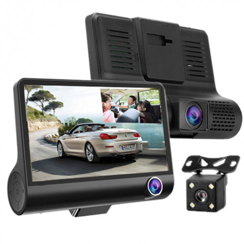 Écran IPS 4,0 pouces 5,0 mégapixels 170 degrés grand angle Full HD 1080P DVR voiture vidéo 3 canaux, prise en charge de la lumière de remplissage de vision nocturne / visuel inversé / carte TF (32 Go max) / capteur SH65861444-315