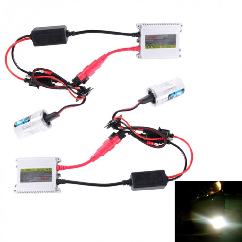 2PCS 35W HB3 / 9005 2800 LM Slim HID Xenon Light avec 2 Alloy HID Ballast, Lampe à décharge haute intensité avec 2 Alloy HID Ballast, Température de couleur: 4300K SH79201889-38