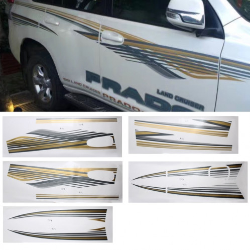 5 PCS SUV Corps bande décorative marque voiture rationaliser brillant autocollant pour 2010 Version Prado SH8306375-36