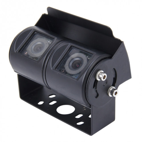 Dual Head Universal 720 × 540 Pixel efficace PAL 50HZ / NTSC 60HZ CCD Caméra de surveillance étanche de voiture avec 24 lampes LED (noir) SH332B432-36
