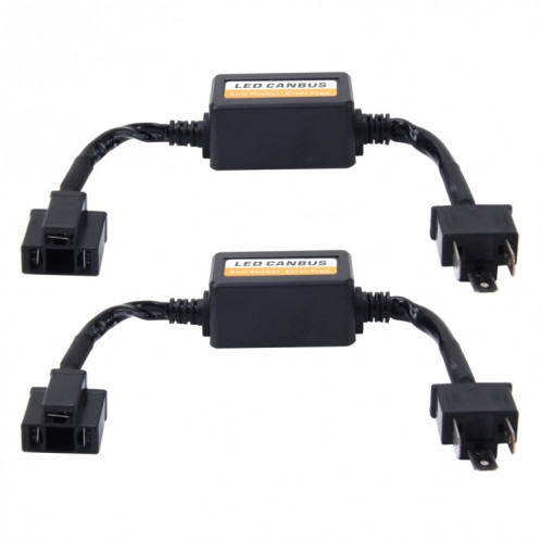 2 PCS H4 voiture Auto phare LED Canbus avertissement adaptateur de décodeur sans erreur pour DC 9-16 V / 20 W-40 W SH8736639-34