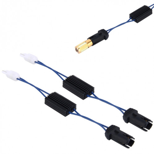 Adaptateur de décodeur sans erreur d'avertissement de lumière de dégagement automatique de voiture 2 PCS T10 pour DC 12V / 3W SH8741807-35