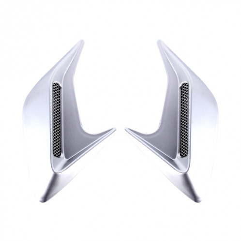 2pcs en plastique débit d'air décoratif admission turbo capot capuchon couvercle de grille d'aération avec autocollant auto-adhésif (gris) SH913H418-36