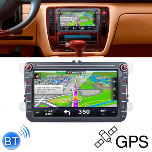 Lecteur MP5 de récepteur radio Android 8.1 de voiture HD 8 pouces pour Volkswagen, prise en charge de la carte FM et Bluetooth et TF et GPS et WiFi SH2104370-314
