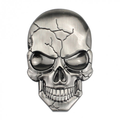Autocollant de voiture en métal de crâne de diable en trois dimensions (couleur de titane) SH02TC785-36