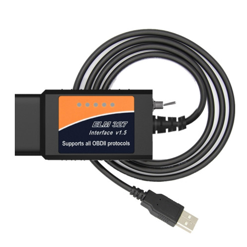 OBD ELM327 V1.5 Câble de diagnostic de défaut de voiture USB avec interrupteur (orange) SH155E1743-34