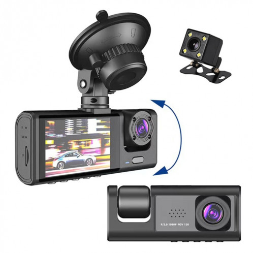 Enregistreur de conduite de voiture de vision nocturne HD vidéo A1 à 3 lentilles SH61441246-310
