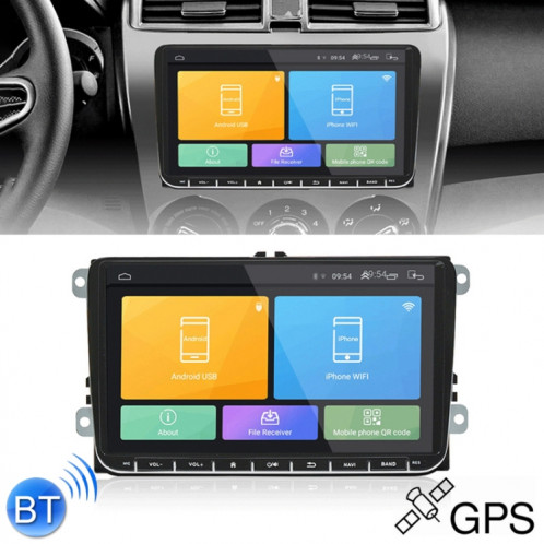 CKVW92 HD 9 pouces 2 Din Android 6.0 Lecteur MP5 de voiture Navigation GPS Lecteur multimédia Radio stéréo Bluetooth pour Volkswagen, prise en charge du lien FM et miroir, Version de la carte de l'Europe SH99731693-315