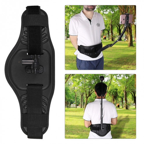 Sangle ceinture avec adaptateur et vis pour GoPro HERO7 / 6/5/5 Session / 4 Session / 4/3 + / 3/2/1, Fusion, Xiaoyi et autres caméras d'action (GP448) (Noir) SH603B943-310