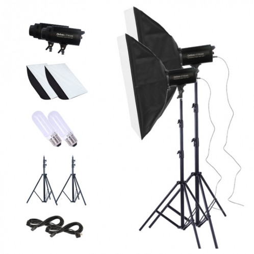 TRIOPO Oubao TTR300W 60x90cm Studio Softbox + support de trépied + 2x ampoule photographie éclairage ensemble de pièces de remorquage ST11591517-310