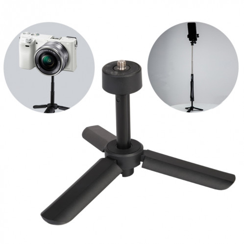 Support de trépied de bureau Fotopro SY-360 avec pince de téléphone rotation à 360 degrés pour petites caméras numériques et smartphones (Noir) SF400B339-37