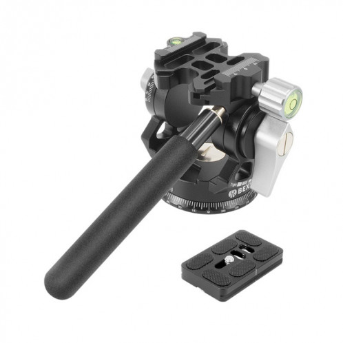BEXIN DT-02S/S 2D Tête de traînée fluide à action de trépied panoramique à 360 degrés avec plaque de dégagement rapide SB20991920-37