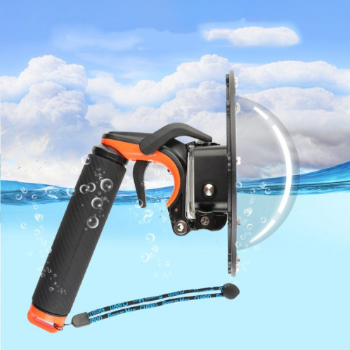 Obturateur Déclencheur + Dôme Port Objectif Couvercle Transparent + Flottant Main Grip Plongée Bâton de flottabilité avec Réglable Anti-Perte Sangle & Vis et Clé pour GoPro HERO6 / 5 SO563185-312