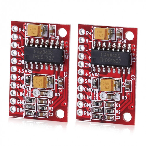 2 PCS LandaTianrui LDTR-WG0126 3W Amplificateur Conseil Audio (Rouge) S2104R922-34