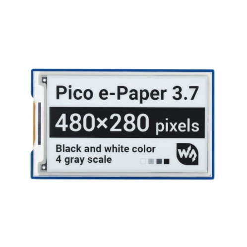 Module d'affichage d'affichage électronique E-Paper E-Paper 3,7 pouces 480x280 Pixel pour Raspberry Pi Pico, 4 Niveaux de gris, Interface SPI SW01661418-39