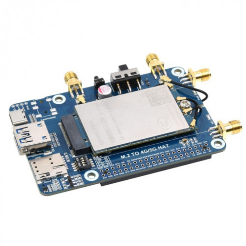 WAVESHARE RM500U-CN 5G HAT Quad Quad Antennas LTE-A Multi Band Module Board pour Raspberry Pi SW0255425-37