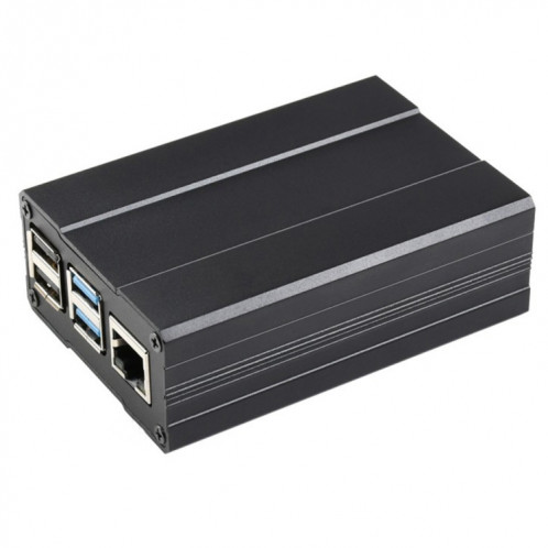 Case de conception chanfreinée en aluminium Waveshare pour Raspberry Pi 4B SW025931-37