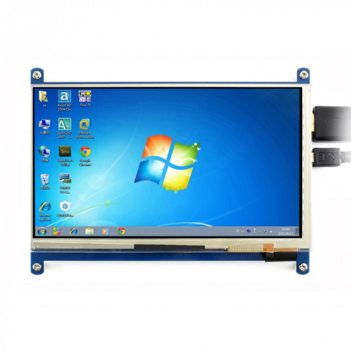 WAVESHARE écran LCD HDMI 7 pouces (C) 1024x600 écran tactile pour Raspberry Pi avec étui bicolore SH12051641-35
