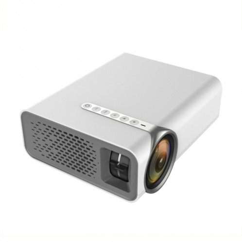 YG520 Projecteur LCD HD 1800 Lumens, Haut-parleur intégré, Disque Can Read U, Disque dur portable, Carte SD, DVD de connexion AV, Décodeur. (Blanc) SH043W851-314