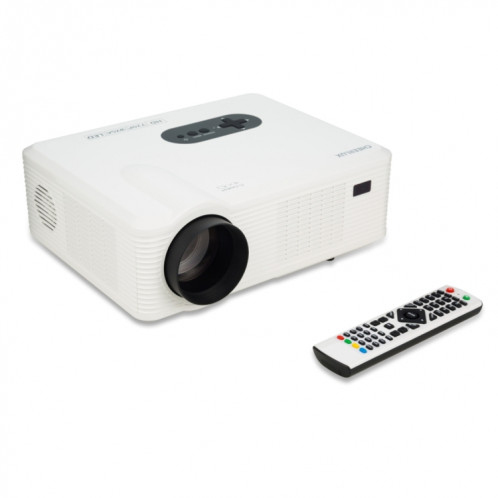 Projecteur LED de cinéma maison CL720 3000LM 1280x800 avec télécommande, prise en charge HDMI, VGA, YPbPr, vidéo, audio, TV, interfaces USB (blanc) SH357W1961-35