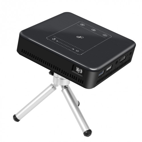 Mini projecteur intelligent Wejoy DL-S10 120ANSI Lumens 854x480, CPU RK3328 ARM Cortex-A53 Processeur 1,5 GHz, 2 Go + 16 Go, Android 7.1.2, Bluetooth, WiFi, HDMI (noir) SH469B1066-39