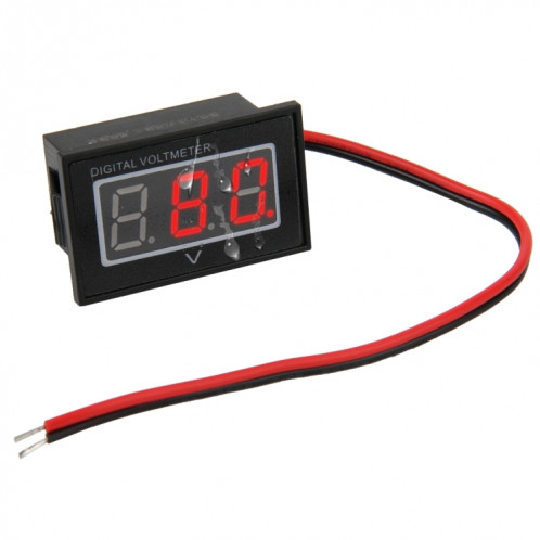 Tensiomètre numérique IPX4 imperméable à l'eau à affichage à lumière rouge V40D 2 fils, mesurez la tension: CC 15-120V SH001R1541-34