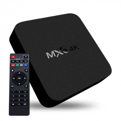 MXQ 4K Full HD Media Player RK3229 Quad Core KODI Android 9.0 TV Box avec télécommande, RAM: 1 Go, ROM: 8 Go, HDMI, WiFi, Miracast, DLNA (noir) SH005344-321