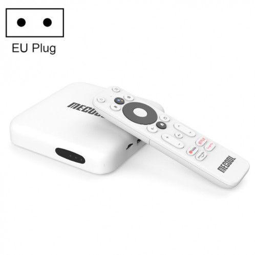 MECOOL KM2 4K Smart TV BOX Android 10.0 Lecteur multimédia avec télécommande, Amlogic S905X2 Quad Core ARM Cortex A55, RAM : 2 Go, ROM : 8 Go, prise en charge Bluetooth, HDMI, carte TF, SM66EU589-311