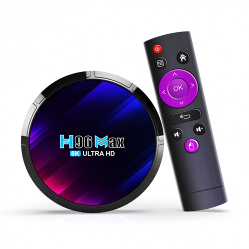 H96 Max 8K Ultra HD Smart TV Box Android 13.0 Lecteur multimédia avec télécommande, RK3528 Quad-Core, 2 Go + 16 Go () SH03EU464-314