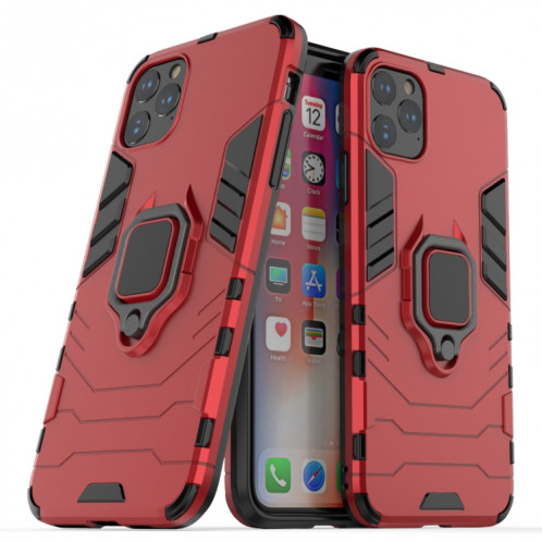 Panther PC + TPU Étui de protection antichoc avec support d'anneau magnétique pour iPhone 11 Pro Max (Rouge) SH003B1501-36