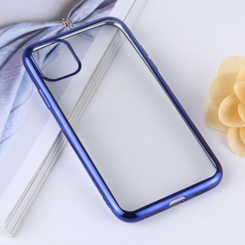 TPU Transparent Etui de protection pour téléphone portable étanche et étanche à l'eau pour iPhone 11 Pro Max (Bleu) SH603C1453-34