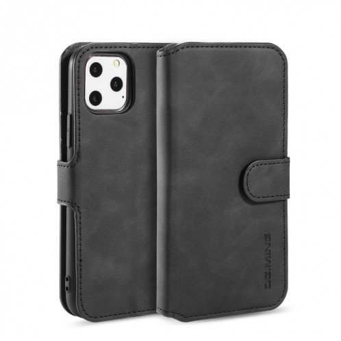 Etui à rabat horizontal côté huile DG.MING avec support, fentes pour cartes et portefeuille pour iPhone 11 Pro Max (Noir) SD903A1999-37