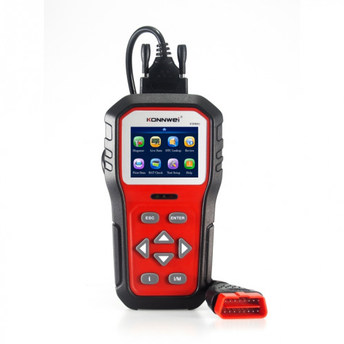 KONNWEI KW860 voiture 2.8 pouces TFT écran couleur testeur de batterie prend en charge 8 langues / I fonction d'analyse de clé SK09061080-322
