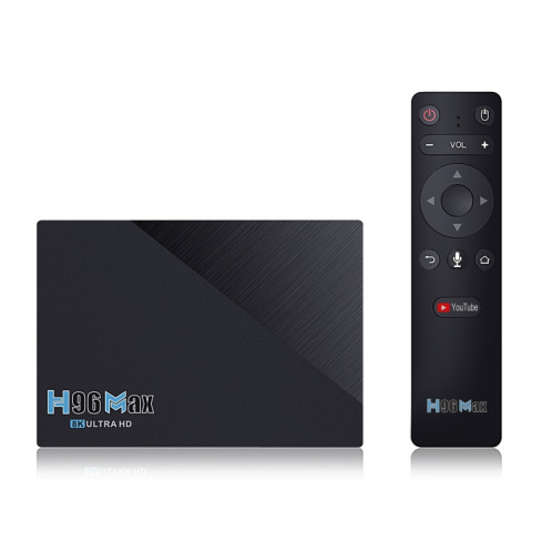 H96 Max 8K Smart TV BOX Android 11.0 Lecteur multimédia avec télécommande, Quad Core RK3566, RAM : 4 Go, ROM : 32 Go, Double fréquence 2,4 GHz WiFi/5G, Type de prise : prise UE SH6702946-316
