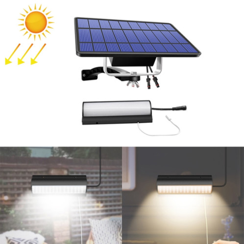 Pull-Switch 2 en 1 Lampe solaire 60-LEDS Paysage Cour Lampe murale, Couleur de la lumière: Lumière blanche (coquille noire) SH101B1170-39
