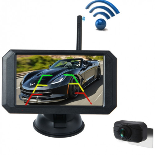 PZ719 voiture 5 pouces 1080P HD Signal numérique sans fil Inverser Image Caméra Vue arrière SH4454134-37