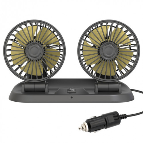 F410 12V Ventilateur de refroidissement électrique pliant double tête avec une carte de stationnement temporaire temporaire SH72028-37