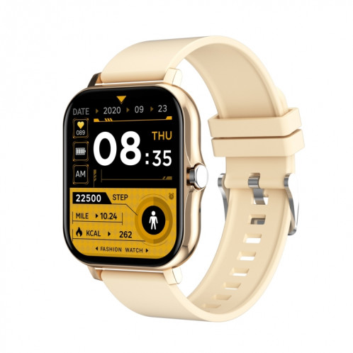 GT20 1,69 pouce TFT Screen Smart Watch Smart Watch, Contrôle de la musique Support / Call Bluetooth / Surveillance de la fréquence cardiaque / Surveillance de la tension artérielle, Style: Bracelet en silicone (or) SH301C512-38