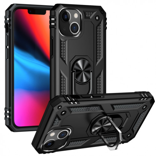 Boîtier de protection TPU + TPU + PC avec support rotatif à 360 degrés pour iPhone 13 Mini (Noir) SH801A413-37