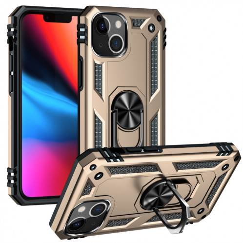 Étui de protection TPU + TPU + PC avec support rotatif à 360 degrés pour iPhone 13 mini (or) SH801C1877-37