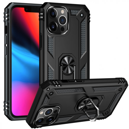 Étui de protection TPU + TPU + PC avec support rotatif à 360 degrés pour iPhone 13 Pro (Noir) SH803A904-37