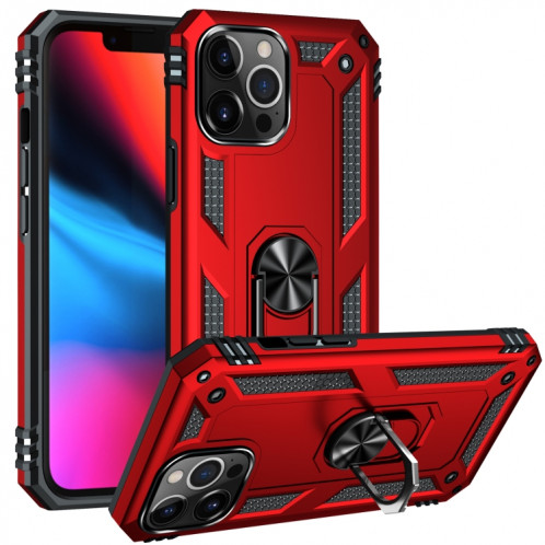 Étui de protection TPU + PC antichoc avec support rotatif à 360 degrés pour iPhone 13 Pro (rouge) SH803B54-37